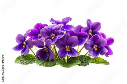 Wallpaper Mural Bunch of purple flowers with green leaves Torontodigital.ca