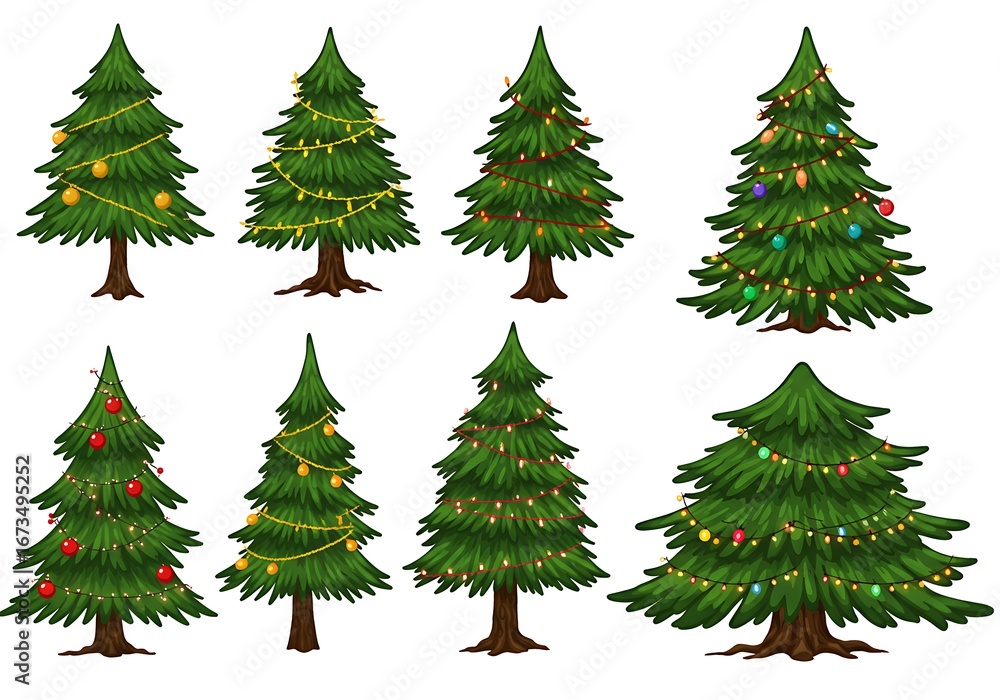 Fototapeta premium Evergreen Enchantment: A Festive Collection