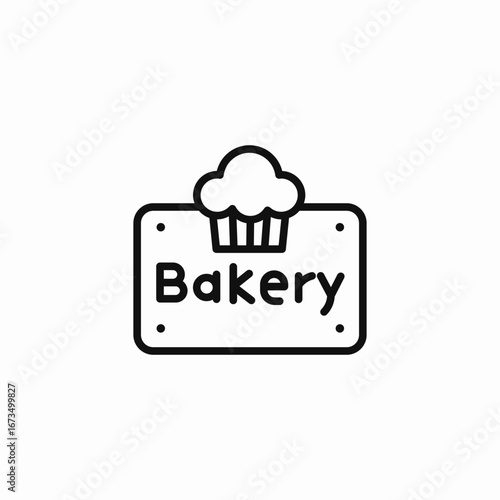 bakery sign icon sign vector