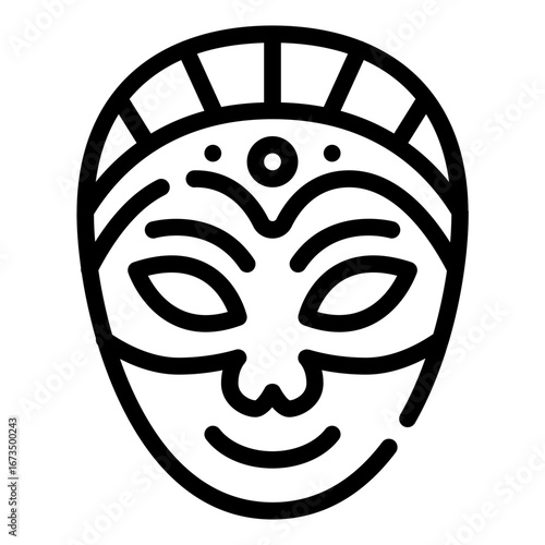 Traditional Mask Illustration Indonesia