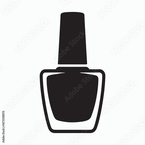 Cosmetic Nail Polish Solid Icon Minimalist