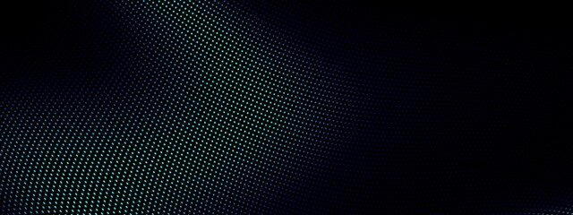 Blue teal digital particles wave flow, Digital cyberspace abstract background