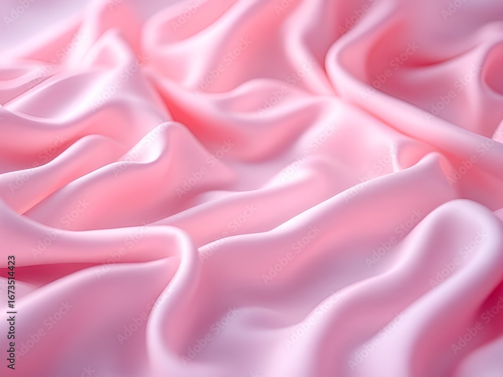 Obraz premium Pink Silk Fabric Elegant Drapes and Smooth Texture