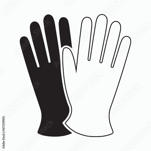 Elegant Opera Gloves Solid Icon Minimalist