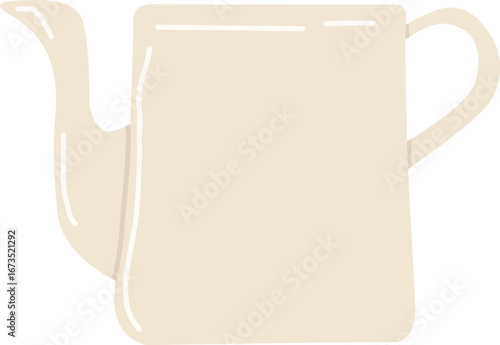 Beige Ceramic Teapot