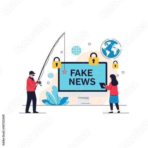 Protecting truth online, cybersecurity vigilance against deceptive information and digital threats.
