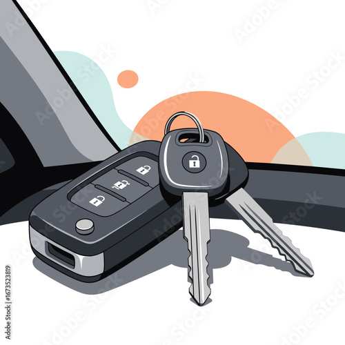 Secure your journey with modern car keys, symbolizing freedom and safe travel opportunities.