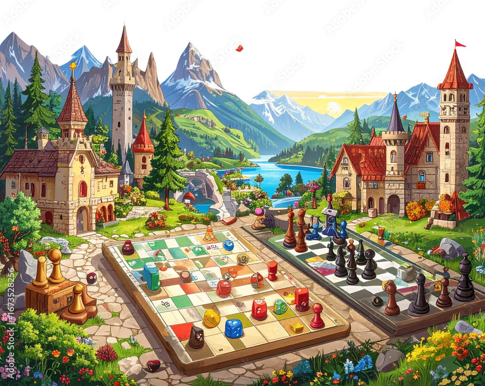 Fototapeta premium Classic Board Games Collection PNG