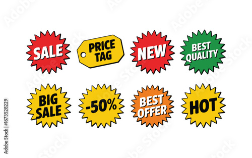 set of discount labels
