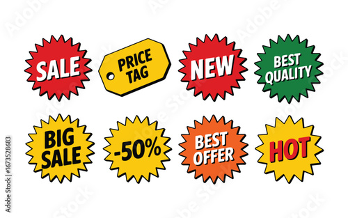 set of discount labels