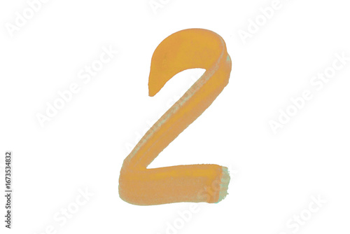 Orange watercolor background. Artistic hand paint. Isolated on transparent background.
