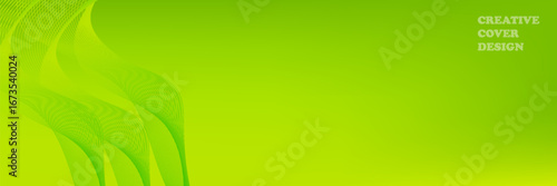 Dynamic Lime Green Gradient with Flowing Curves and Subtle Lines Background offering energy and modern style for vibrant visual impact suitable for designs,vector illustration