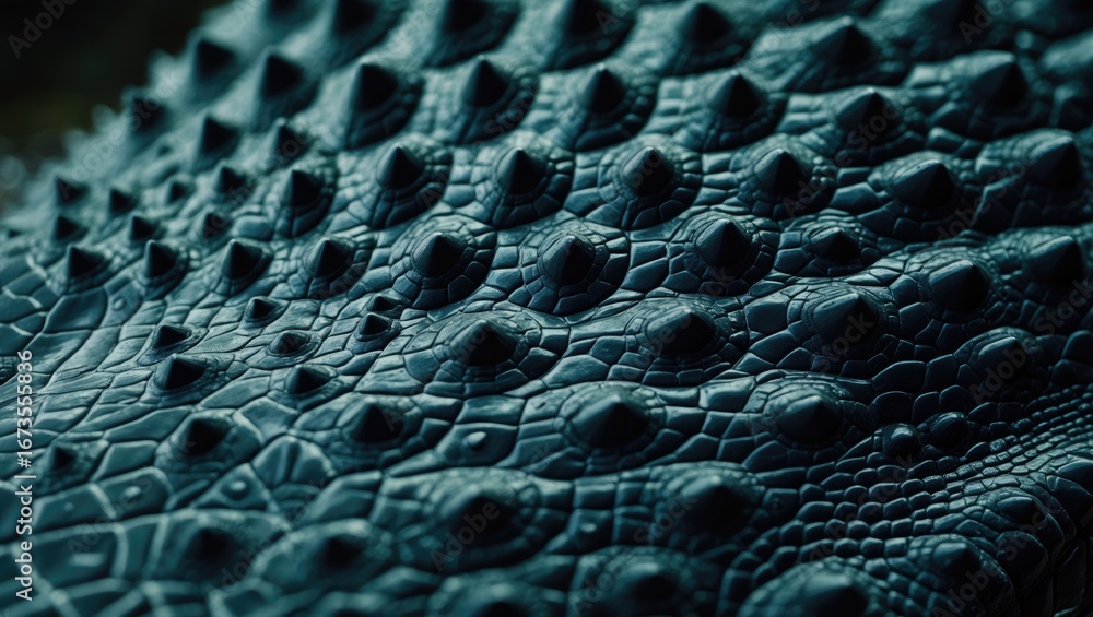 Obraz premium Close-up of textured dinosaur skin with scales and wrinkles.
