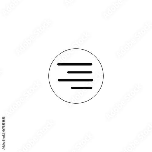  The button features an align right icon enclosed in a circular shape