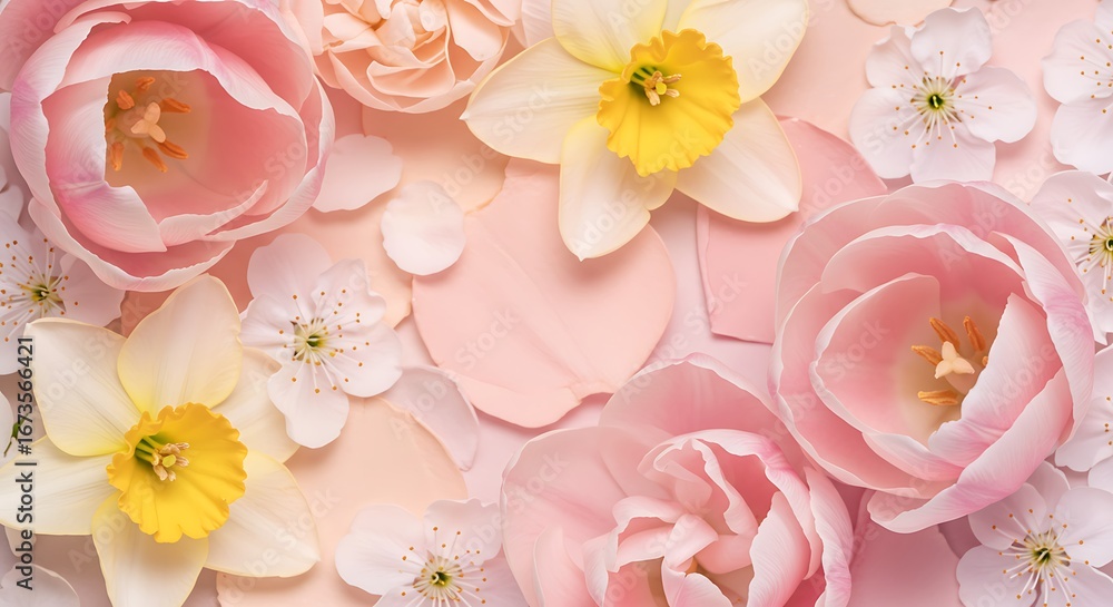 Obraz premium Blushing Blossom Mosaic