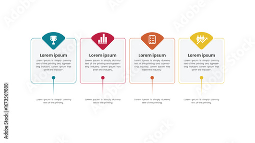 Timeline infographic design for process workflow and project steps