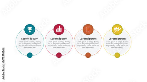 Minimal process infographic template for professional presentation