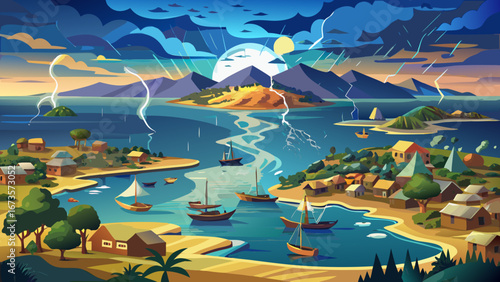 Lake Victoria, Africa’s largest lake, spreads shimmering horizons. Fishing villages thrive along shores, islands dot sparkling waters, and storms sweep suddenly across vast inland seas of life.