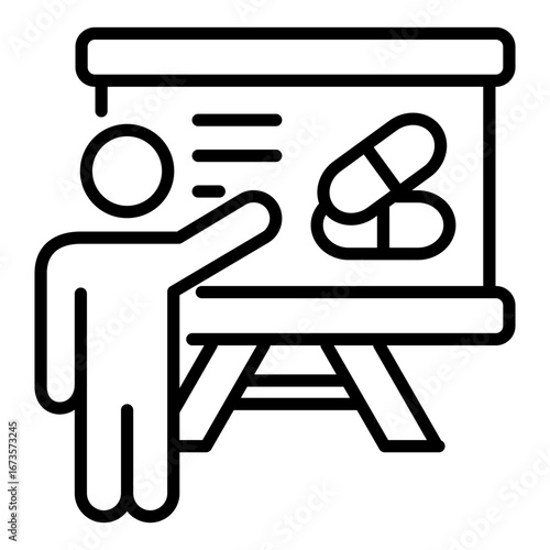 Clinical Trial Icon Vector Illustratio, White Background