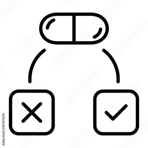 Placebo Icon Vector Illustratio, White Background