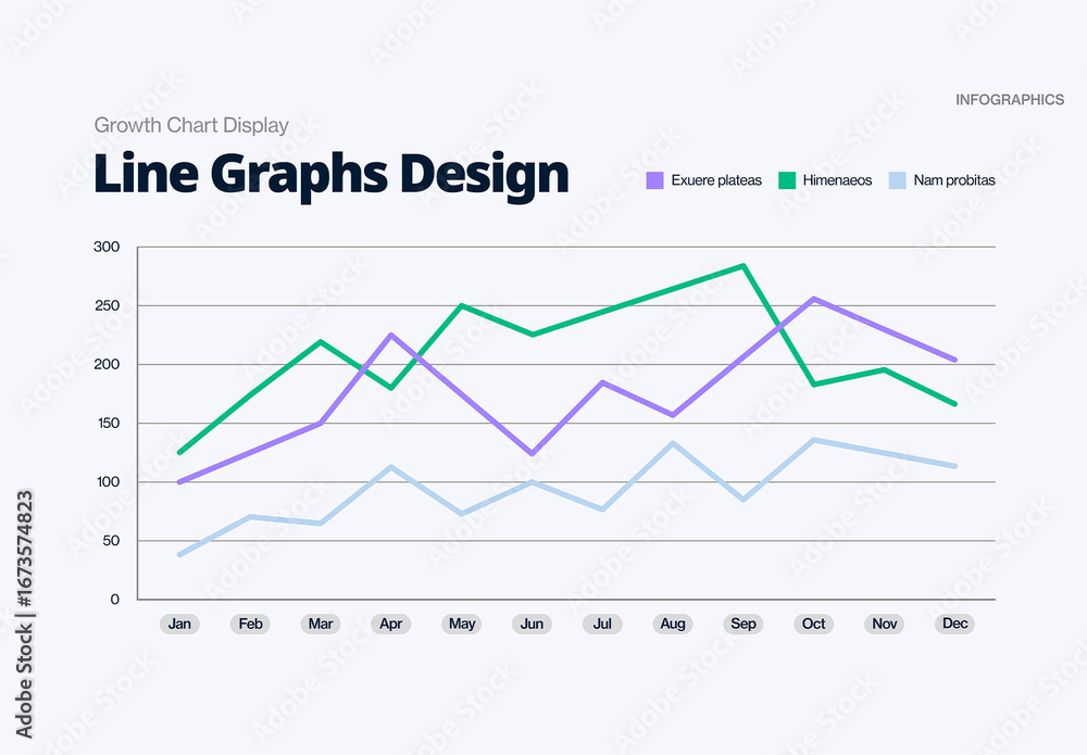 Line Graph Chart Infographic for Time Series in Business Presentation ...