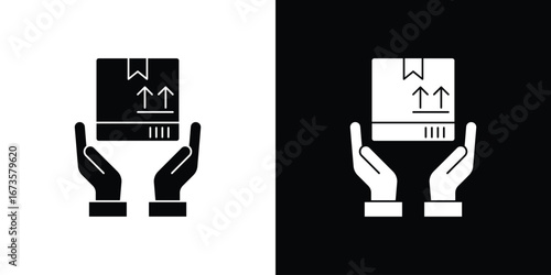 Safe delivery icons, emblem logo or badge designs.