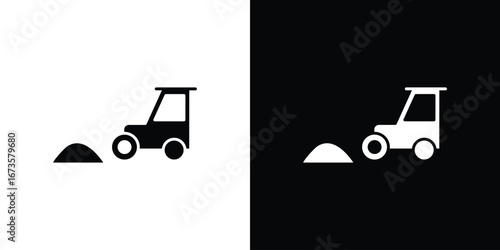 Road construction signs, emblem logo or badge designs.