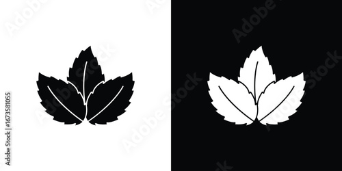 Mint icons, emblem logo or badge designs.