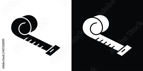 Measuring tape icons, emblem logo or badge designs.