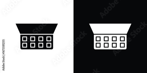 Makeup palette icons, emblem logo or badge designs.
