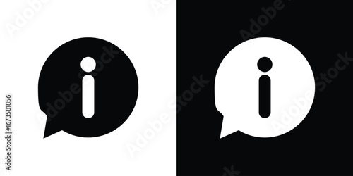 Information icons, emblem logo or badge designs.