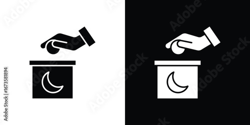 Infaq icons, emblem logo or badge designs.