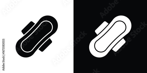 Feminine hygiene pad icons, emblem logo or badge designs.
