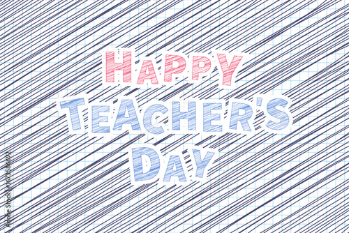 Brightly colored text conveys joyful messages for educators.