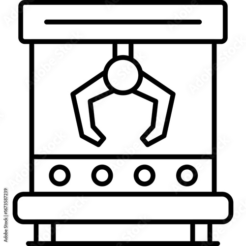 Claw Machine Icon Vector Element