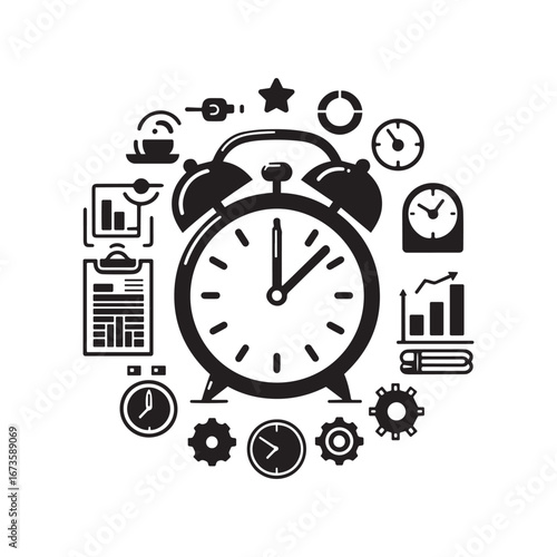 Alarm Clock Business Productivity Icon