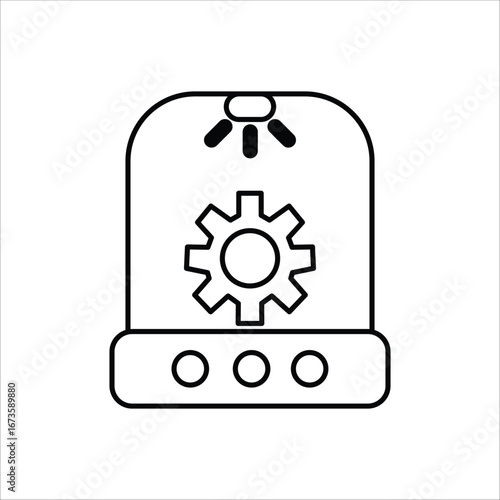 incubator icons. simple line vector illustration