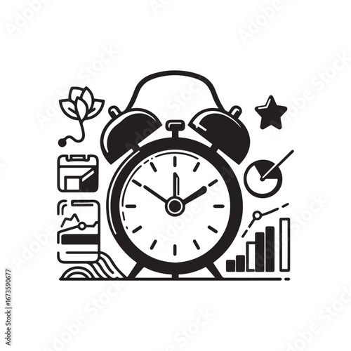 Alarm Clock Business Productivity Icon