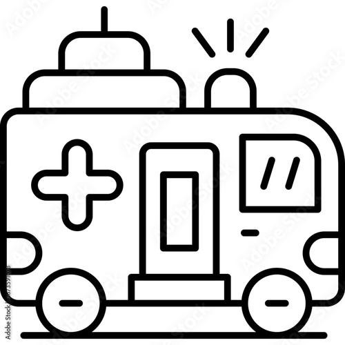 Ambulance Icon Vector Element