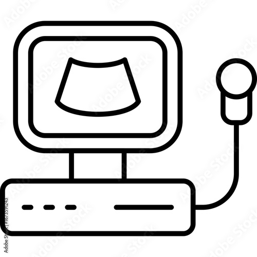 Ultrasound Icon Vector Element
