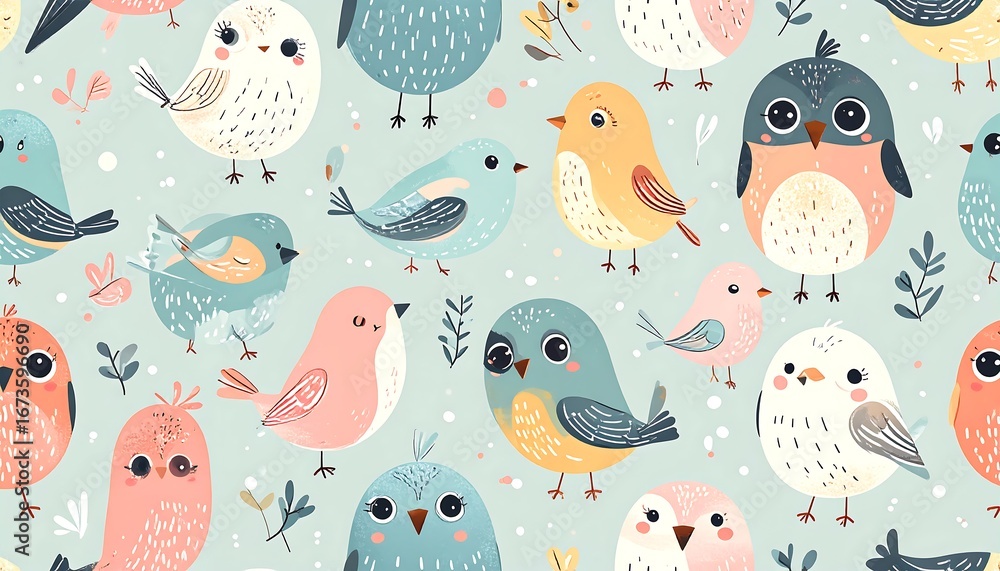 Cute birds pattern (1) Cute birds pattern (1)