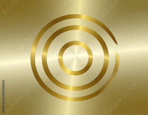 Radiant golden concentric circles with a subtle metallic sheen