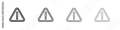 Warning attention sign symbol. Vector isolated illustration.