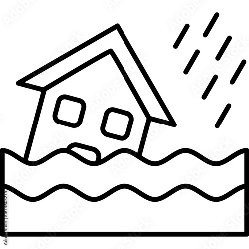 Flood Icon Vector Element