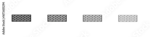Wall icon symbol. Vector isolated illustration.