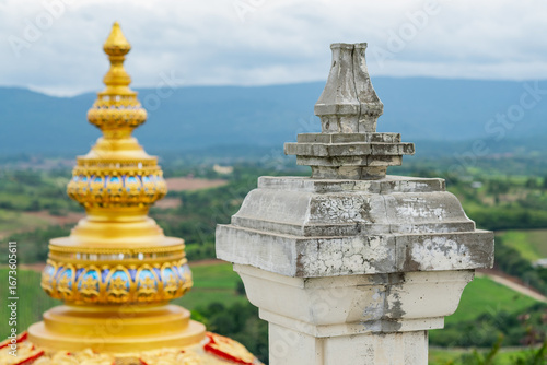 Wallpaper Mural Pagoda in Thai Temple, Sacred Landmark of Thailand Torontodigital.ca