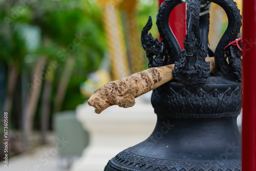 Black Bell Hanging in Thai Temple