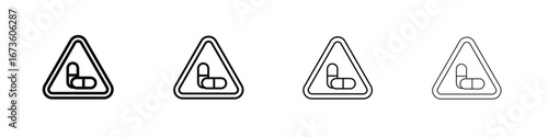 Side effects sign symbol. Vector isolated illustration.