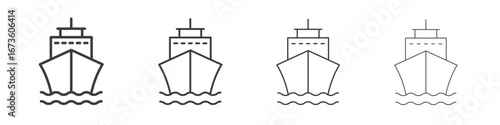 Ship icon symbol. Vector isolated illustration.