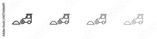 Road construction sign symbol. Vector isolated illustration.